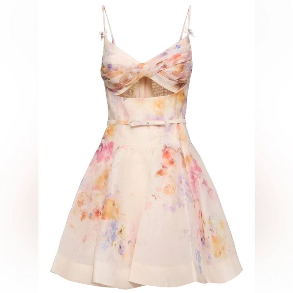 Zimmerman crush twist Cream Dress size 3 XLARGE - Picture 1 of 7